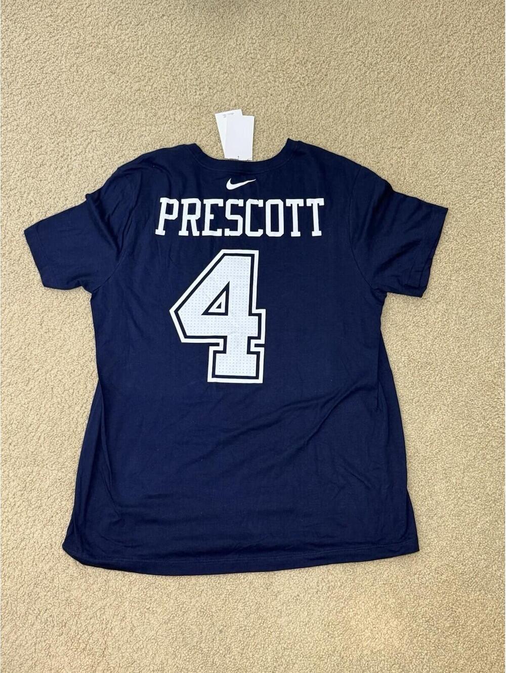 New with tags Nike Dak Prescott #4 Dallas Cowboys T-shirt adult XL